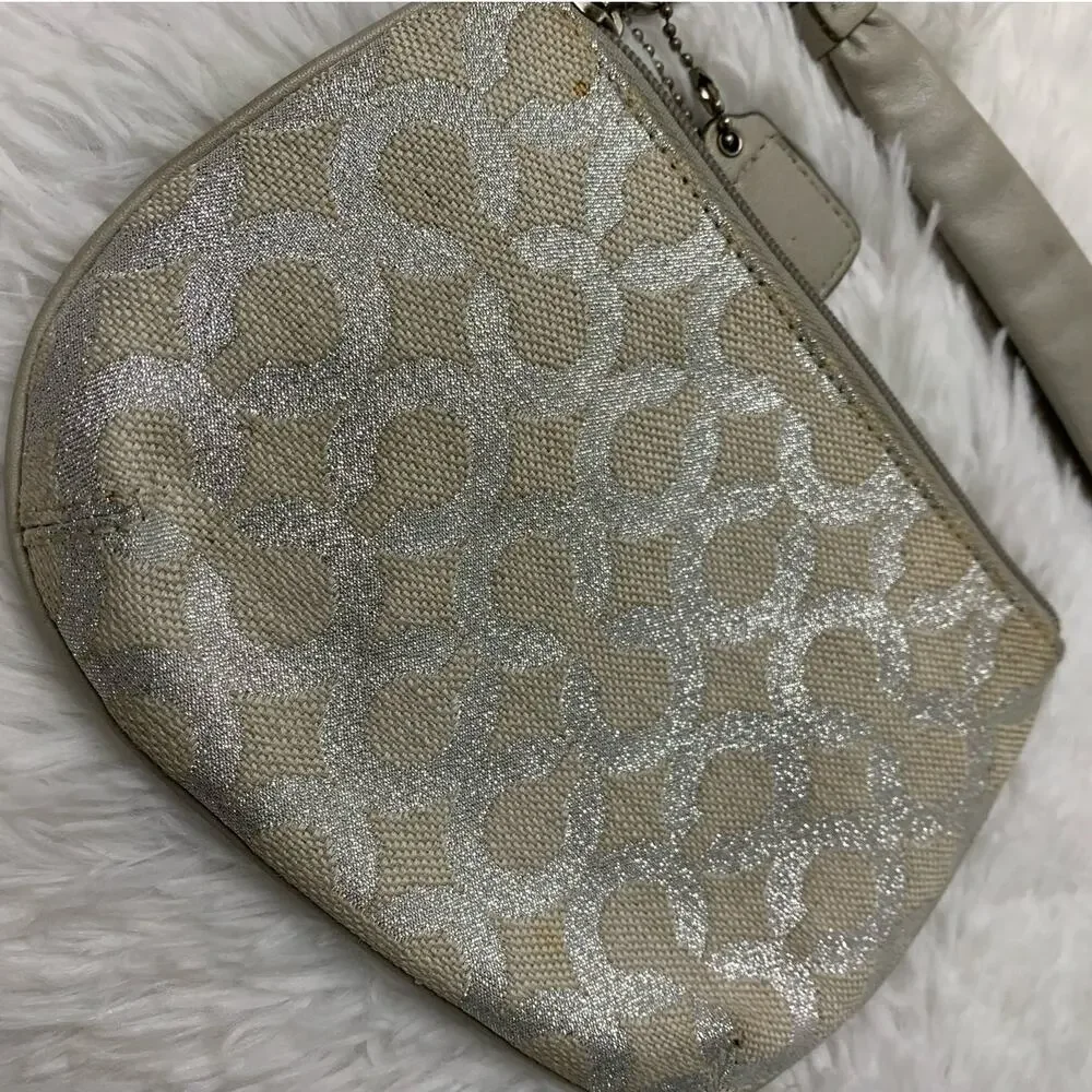 Coach Silver Wristlet